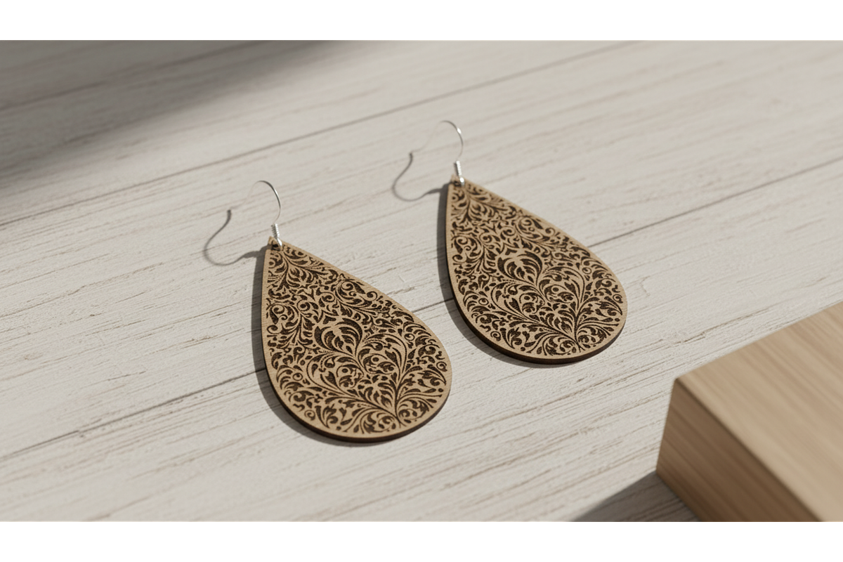 Botanical Earring SVG Set, a Graphic by musafir_fashion (Photo 4 of 11)
