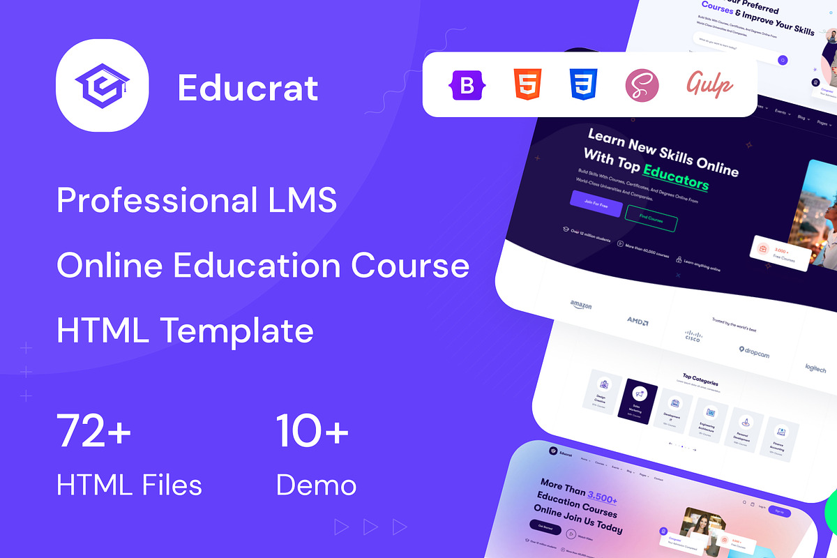 Educrat — LMS Education HTML Theme, a HTML Template by CreativeLayerss (Photo 1 of 3)