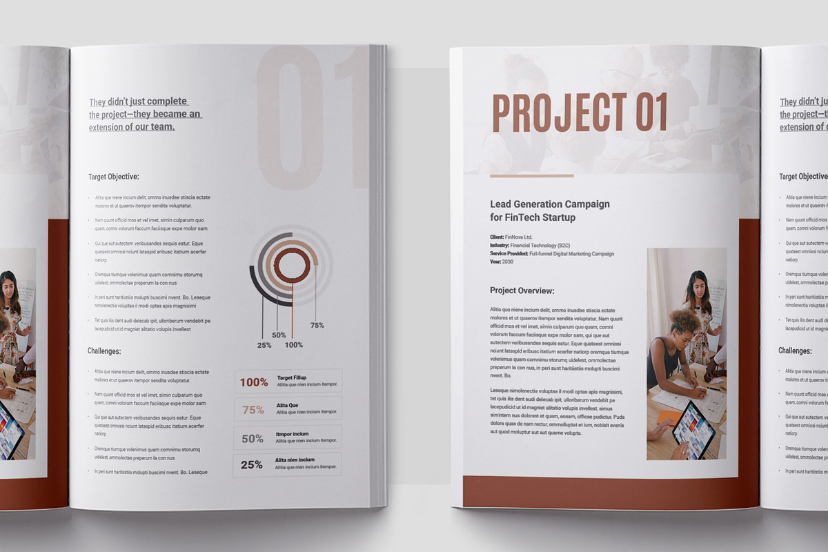 Case Study Template, MS Word, a Brochure Template by DesVert (Photo 2 of 6)