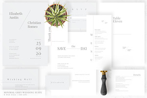 Minimal Grey Wedding Suite