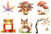 Watercolor Fall Favorites Clipart, an Illustration by Libby Wishes (Thumbnail 5 of 6)