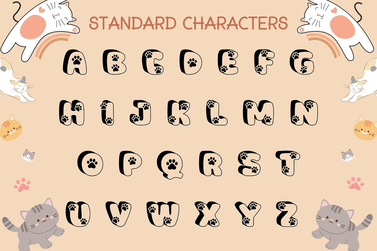 Pawfect Print - Display Font, a Sans Serif Font by Adalin Shop (Photo 2 of 3)