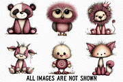Baby Animal Clipart Bundle, an Illustration by Craft Nest (Thumbnail 5 of 6)
