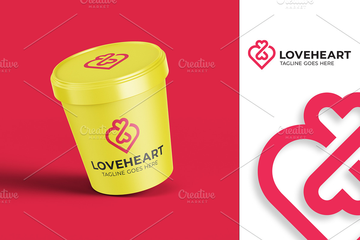 Love Heart Logo Template, a Branding & Logo Template by Logo Lab (Photo 1 of 3)