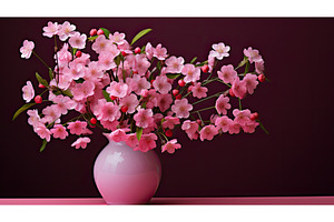 charm tiny pink flowers ai generated, a Beauty & Fashion Photo by pikepicture