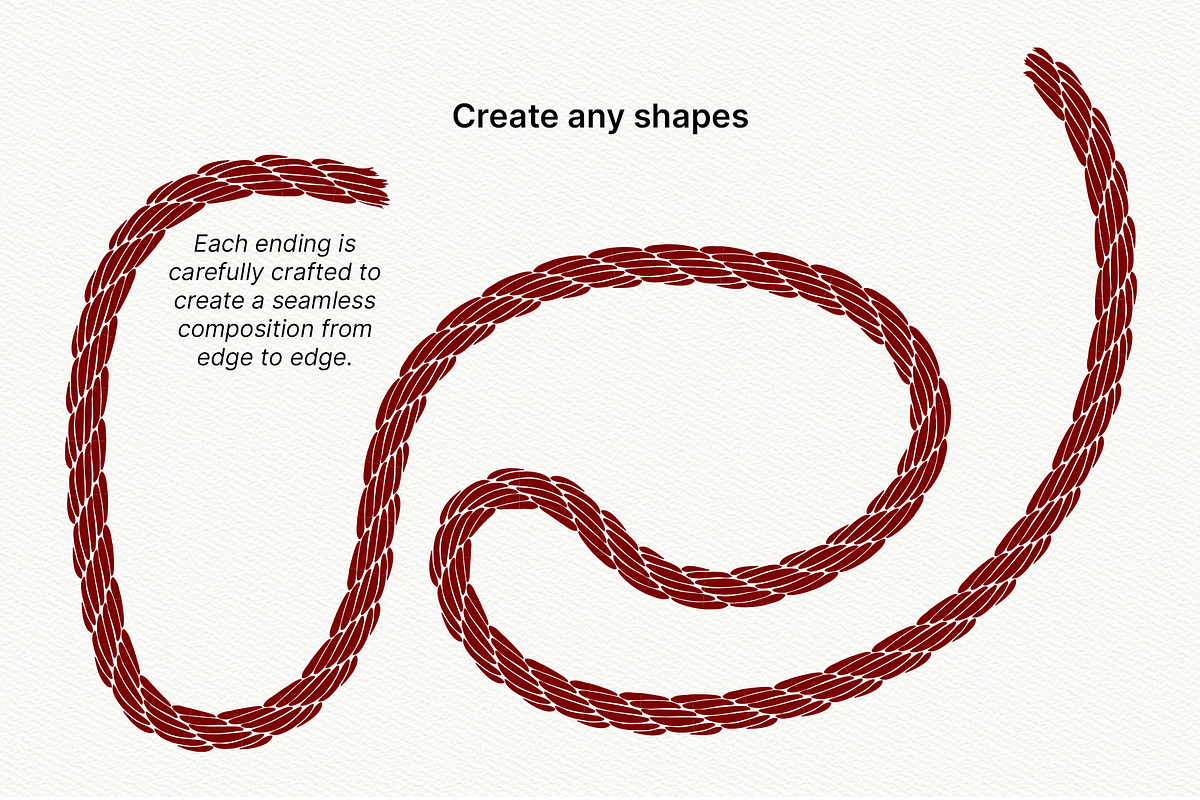 Threads Brushes Set for Illustrator, a Brush Add-On by Garden in frame (Photo 3 of 6)