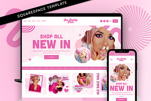 Bright Pink Squarespace Template