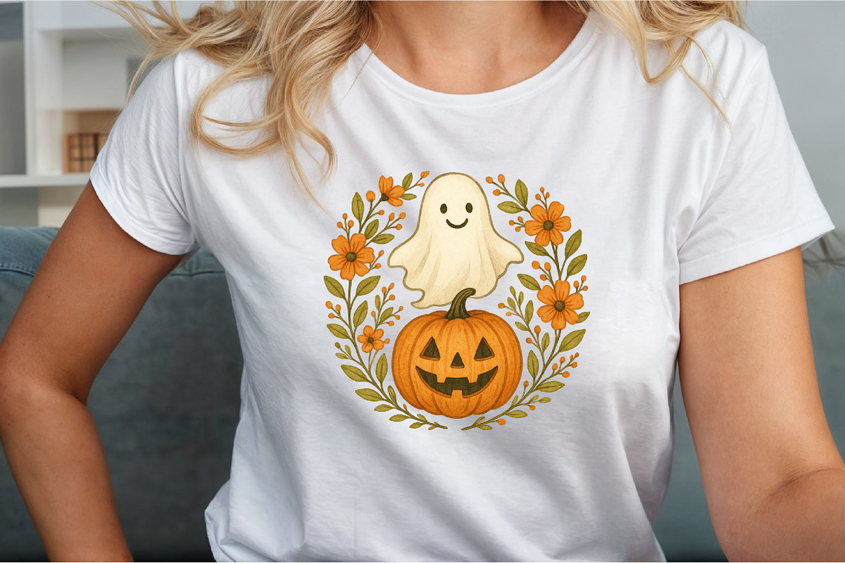 Ghost Pumpkin Fall Autumn Halloween, an Illustration by Sublimation Artist (Photo 3 of 9)
