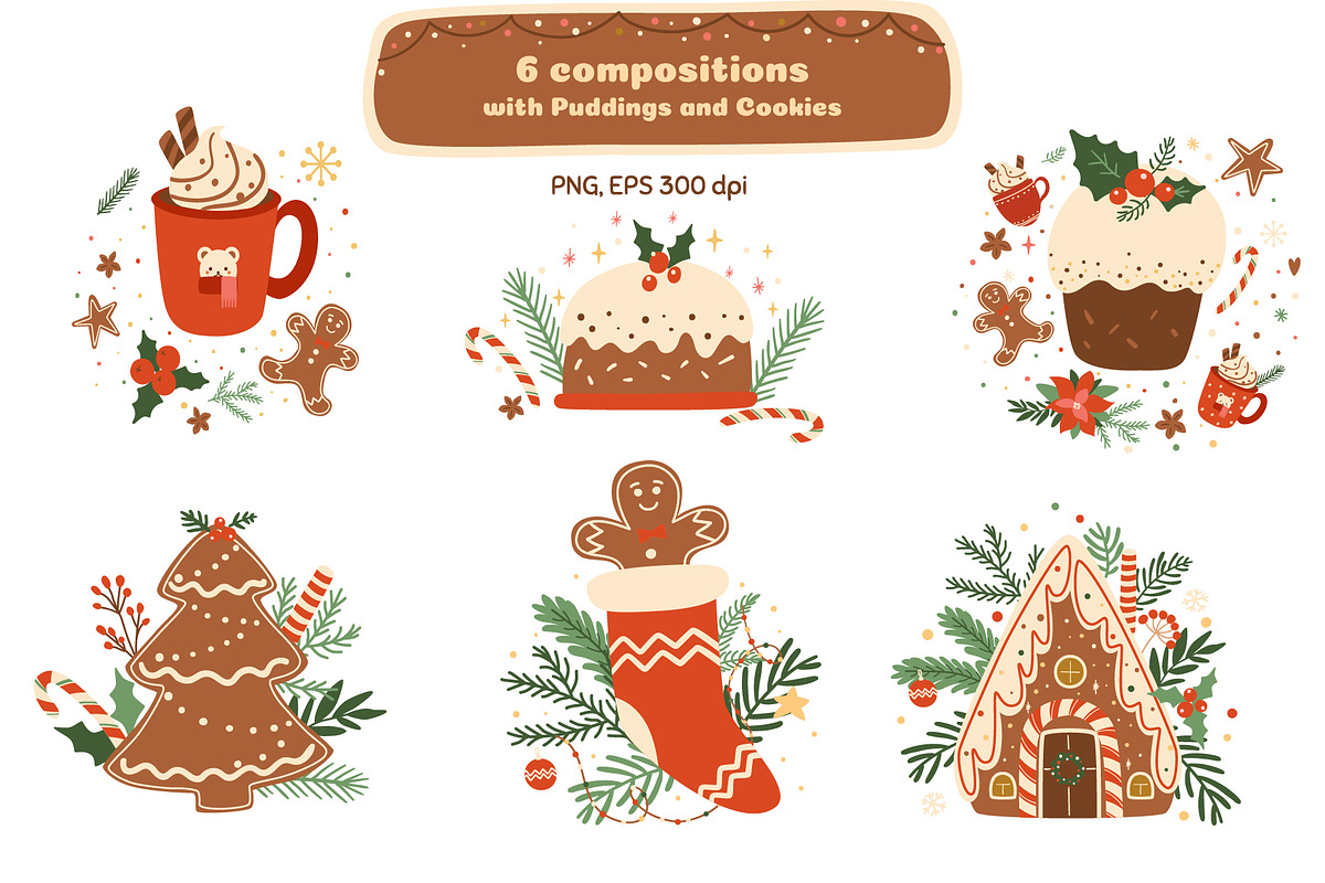 Christmas gingerbread patterns, a Pattern Graphic by Tani Kuzminka (Photo 13 of 20)