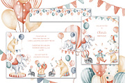 Cute Circus Watercolor Clipart Set, an Animal Illustration by LenArt (Thumbnail 3 of 18)