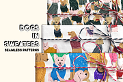 Dogs in Sweaters Seamless Patterns, a Pattern Graphic by Palette Pursuit (Thumbnail 2 of 14)
