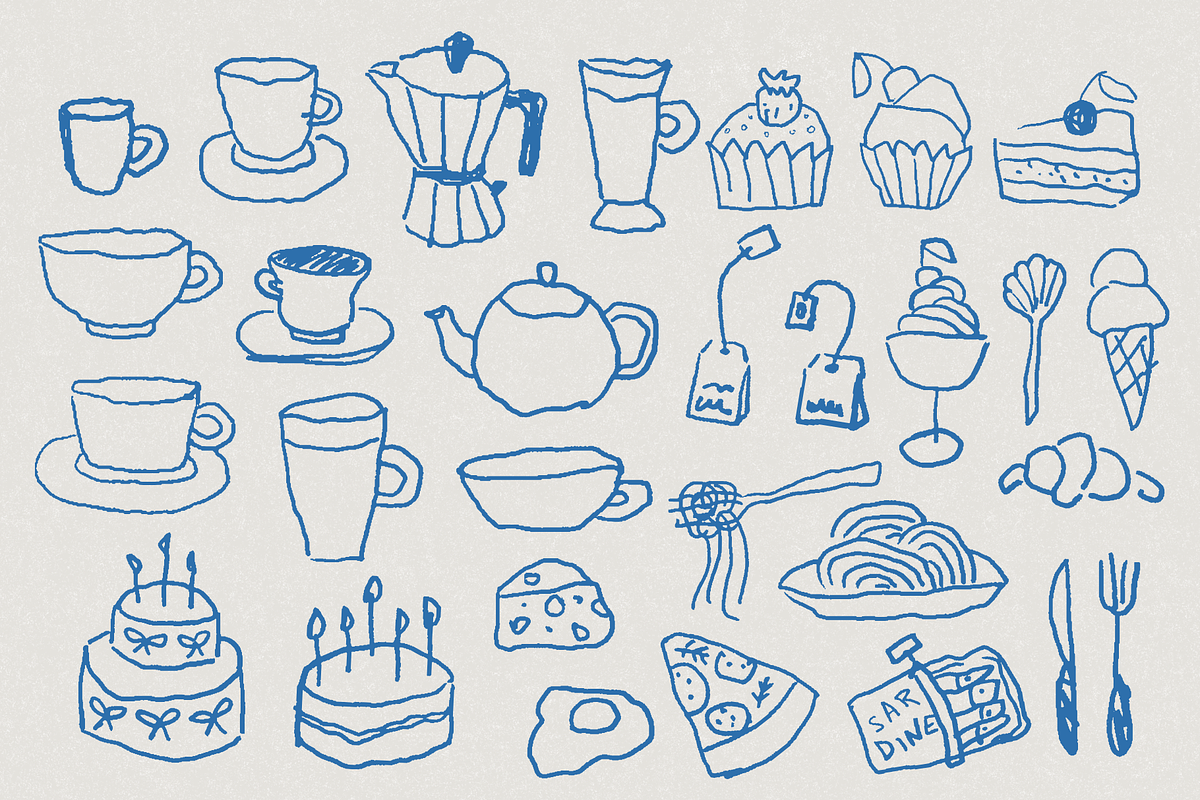 Scribble Food Hand-Drawn Pack, a Food Illustration by Veronika Gotovceva (Photo 3 of 8)