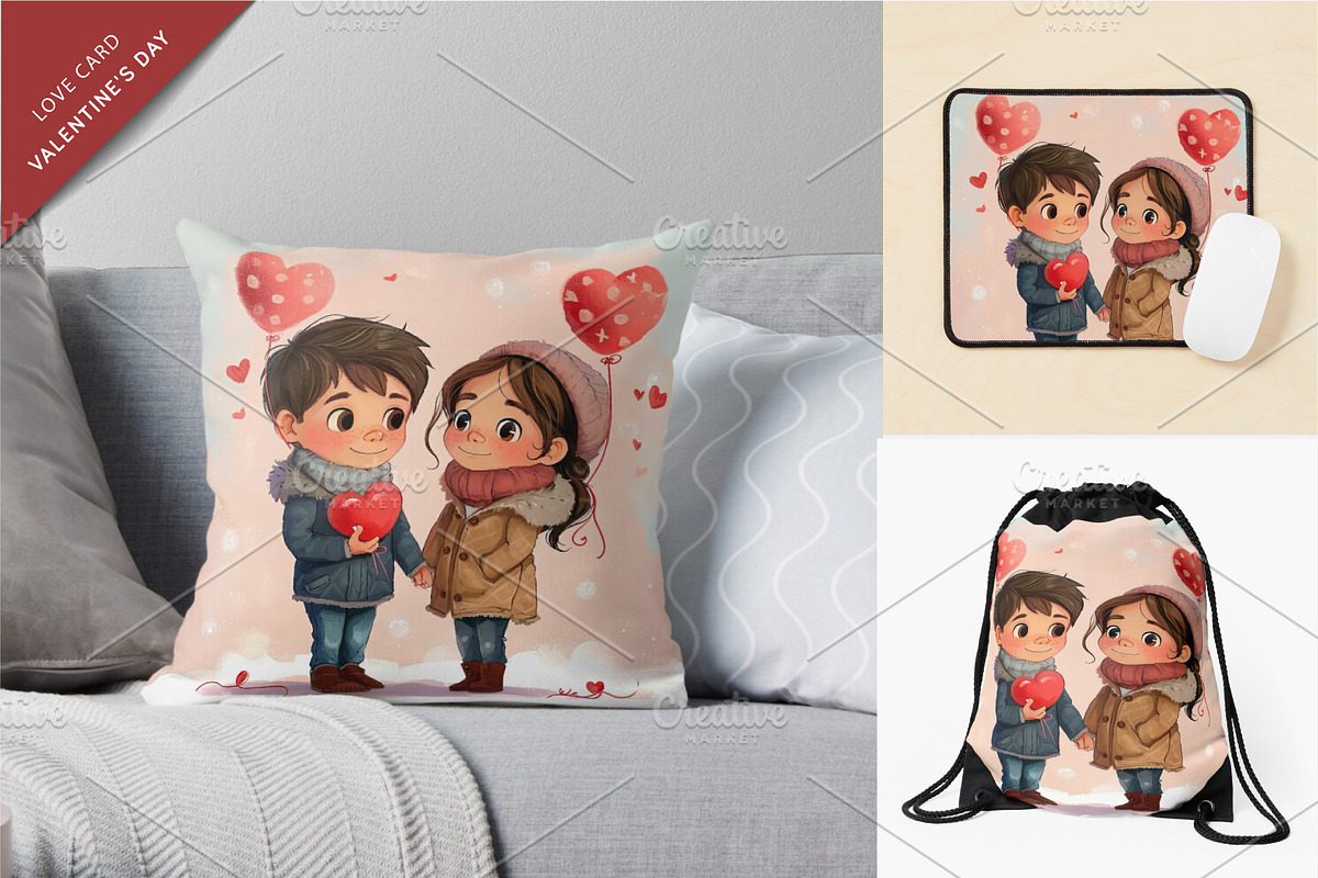Valentine's Day Cards. Love cards, a Decorative Illustration by KENO Mascots (Photo 6 of 8)