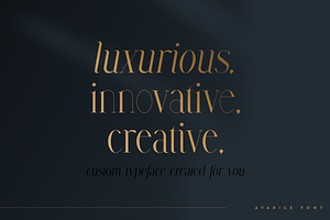 Avarice - Serif Typeface 4 Fonts