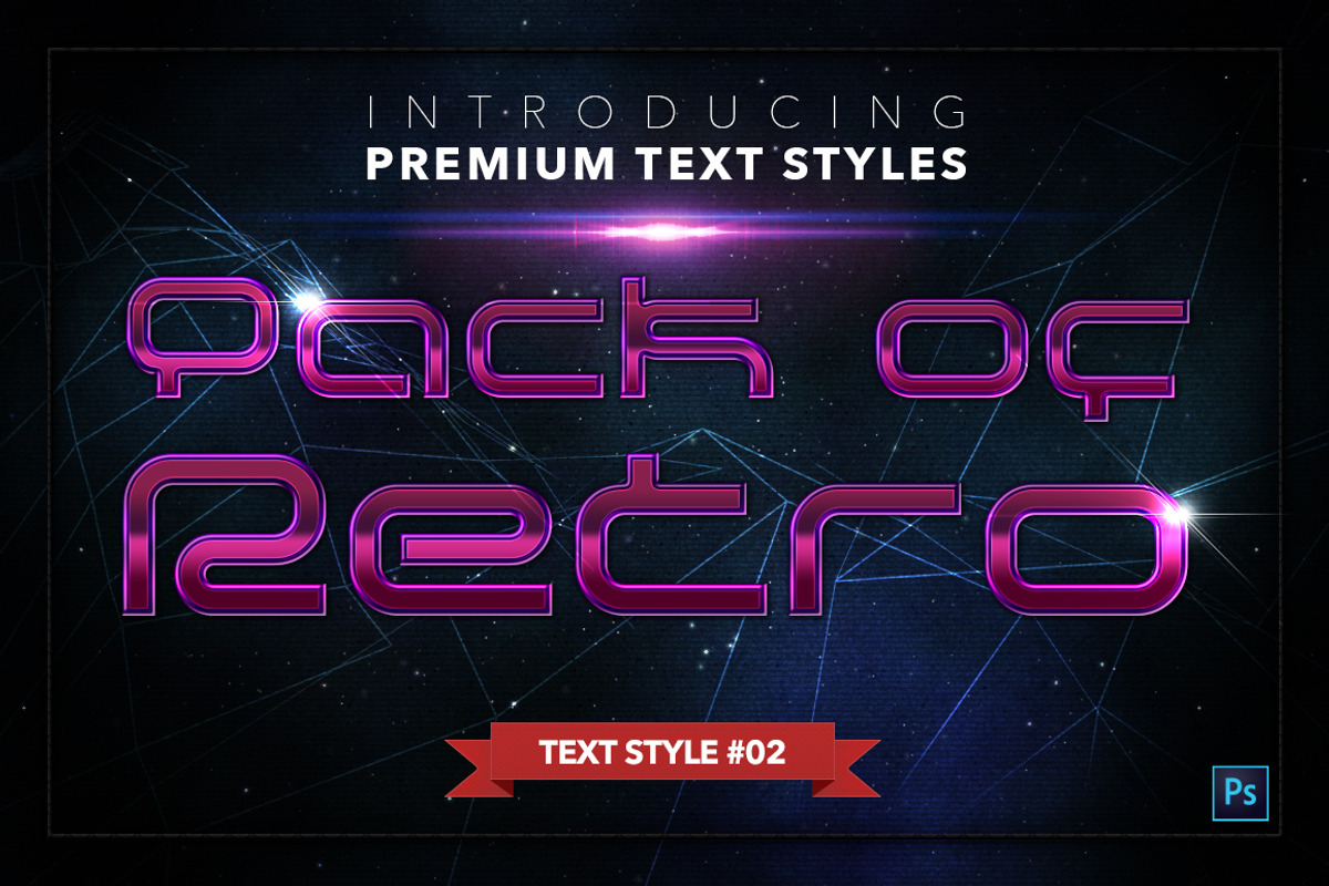 Retro #2 - 17 Text Styles, a Layer Style Add-On by Jonas Stensgaard (Photo 3 of 20)