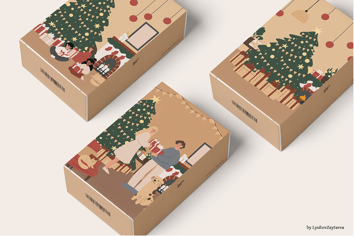 Merry Christmas clipart, a Seasonal Illustration by LyubovZaytseva (Photo 16 of 18)