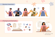 Coffee Shop Hand Drawn Clipart, a Decorative Illustration by Heartwarming Art (Thumbnail 6 of 9)