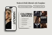 Instagram Posts Hair & Beauty Salon, a Social Media Template by HAYAG Creatives (Thumbnail 2 of 6)