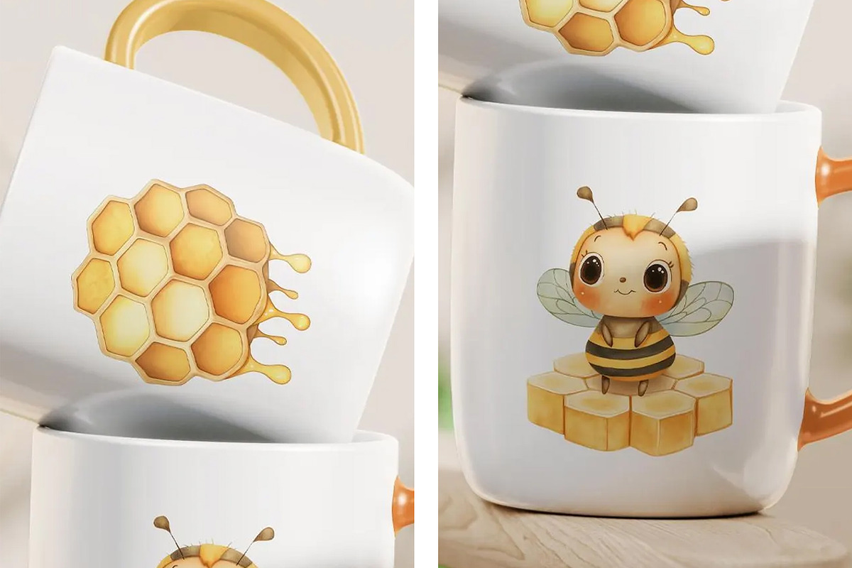 Busy Baby Bees Clipart PNG, an Animal Illustration by DesignRocket (Photo 6 of 7)