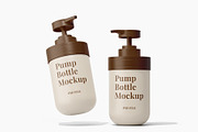 Pump Bottle Mockup, a Cups & Container Mockup by Akebareee (Thumbnail 1 of 3)