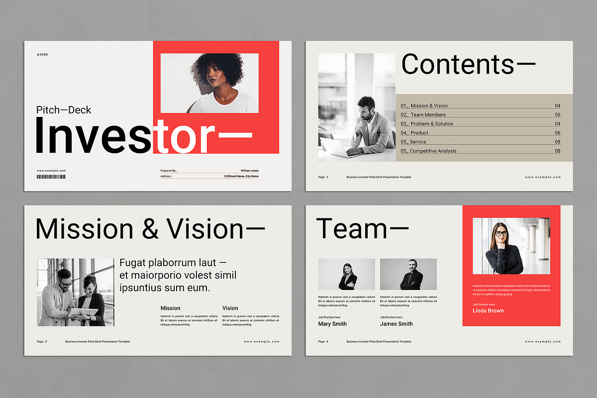 Minimal Business Investor Pitch Deck preview 2