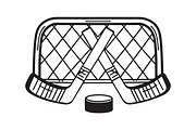 Hockey Sticks and Puck Vector Icon, an Object Graphic by Billah Hub (Thumbnail 2 of 3)