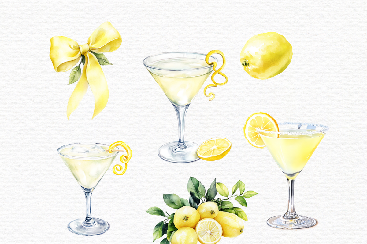 Lemon drop clipart, Watercolor, a Food Illustration by Invite to Clipart (Photo 4 of 5)