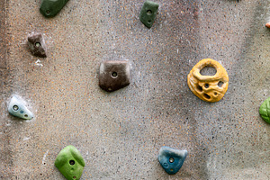 Climbing wall holds close-up, a Sports & Recreation Photo by etorres69