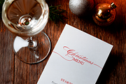 4x9.25 Christmas Dinner Menu Mockup, an Advertising Mockup by Serenefeeling (Thumbnail 3 of 7)