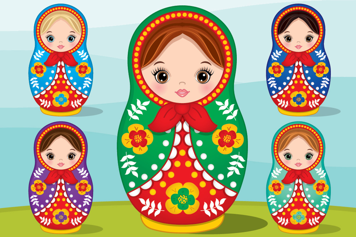 Vector Russian Matryoshka, an Illustration by TheCreativeMill