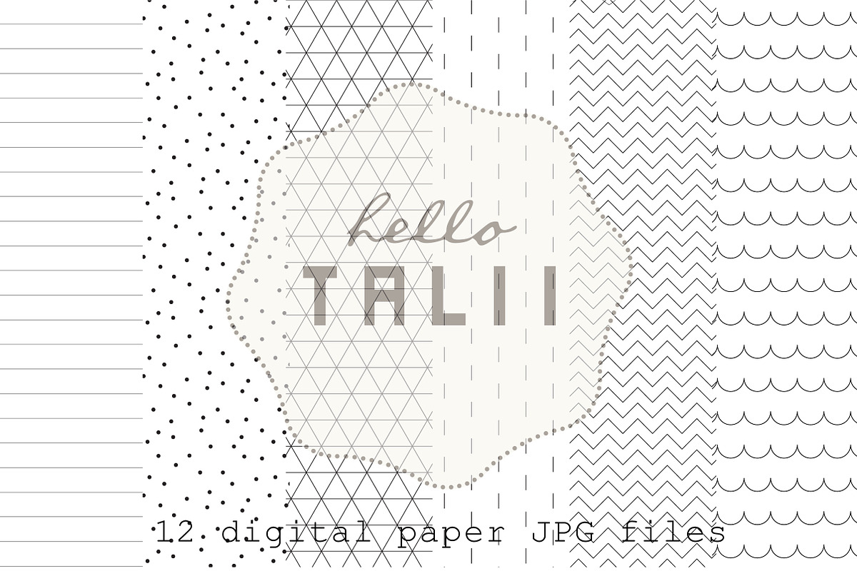 Minimal Black and White Overlays, a Pattern Graphic by Hello Talii (Photo 2 of 4)
