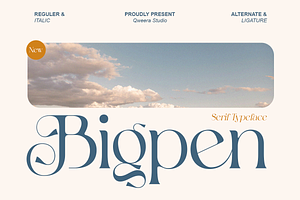 Bigpen - Elegant Modern Swash Serif