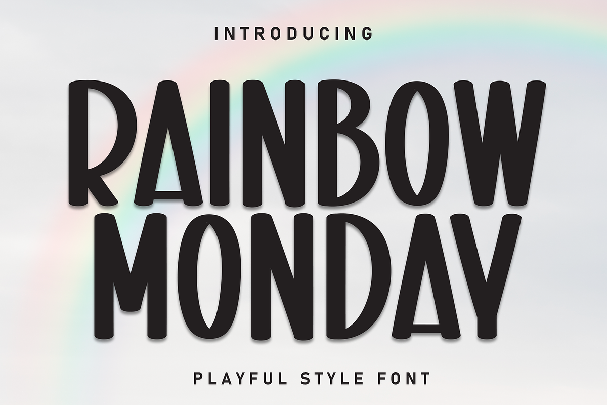 Rainbow Monday | Script Font, a Script Font by Scratchones (Photo 1 of 8)