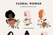 FLORAL WOMAN modern women print, a Person Illustration by Spark Studio Brushes (Thumbnail 2 of 9)