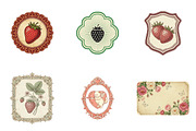 Vintage Strawberry Label Printable, an Illustration by SinaCreation (Thumbnail 4 of 6)