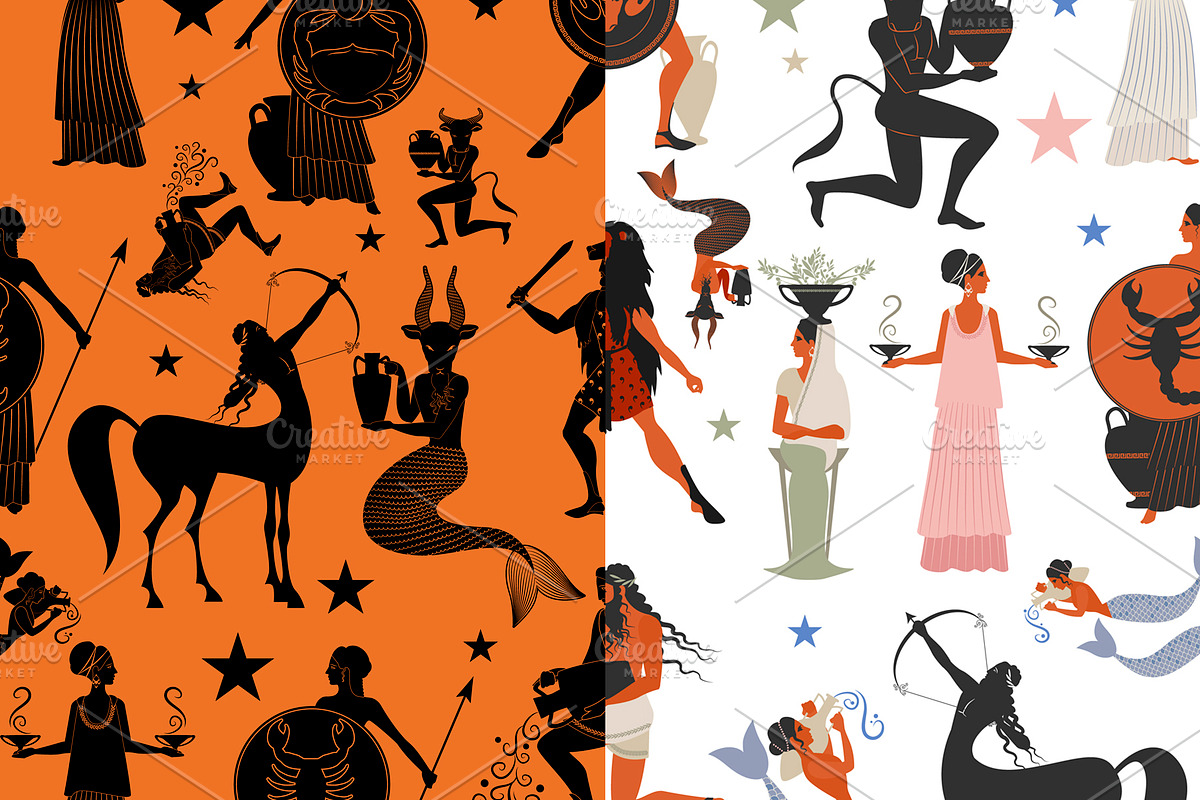 Greek Zodiac: Patterns, an Illustration by La Inspiratriz (Photo 1 of 3)