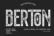 BERTON - Clean and Rough, a Sans Serif Font by Haksen (Thumbnail 1 of 8)