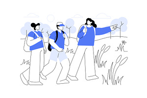 Summer hiking isolated cartoon, a Person Illustration by Visual Generation
