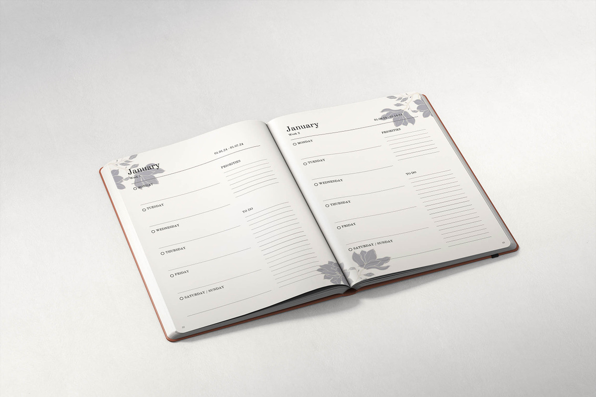 2024 Weekly Planner Notebook, a Stationery Template by Graphic Template (Photo 3 of 7)