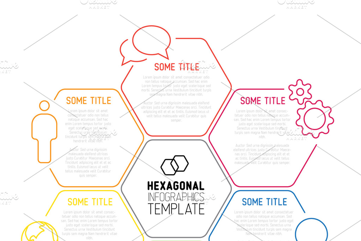 Infographic Template - Hexagons, a Presentation Template by Orson (Photo 2 of 2)