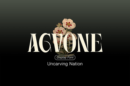 Agvone - Display Font, a Serif Font by Uncarving