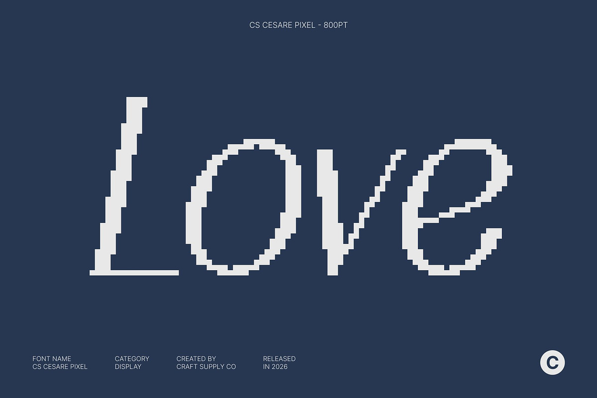 CS Cesare Pixel, a Sans Serif Font by Craft Supply Co. (Photo 3 of 8)
