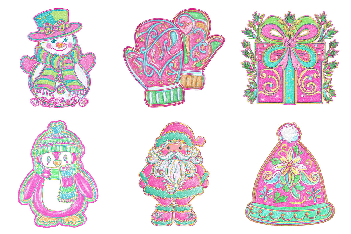 Brushstroke Christmas Clipart Bundle, an Illustration by Craft Nest (Photo 3 of 6)