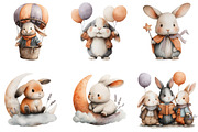Watercolor Cute Purple Bunny Clipart, an Illustration by Sublimation Artist (Thumbnail 5 of 7)