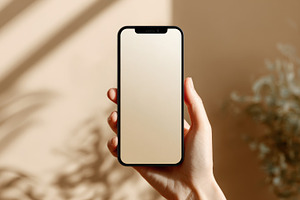 Hand with a blank smartphone, a Photo by Beautiful things