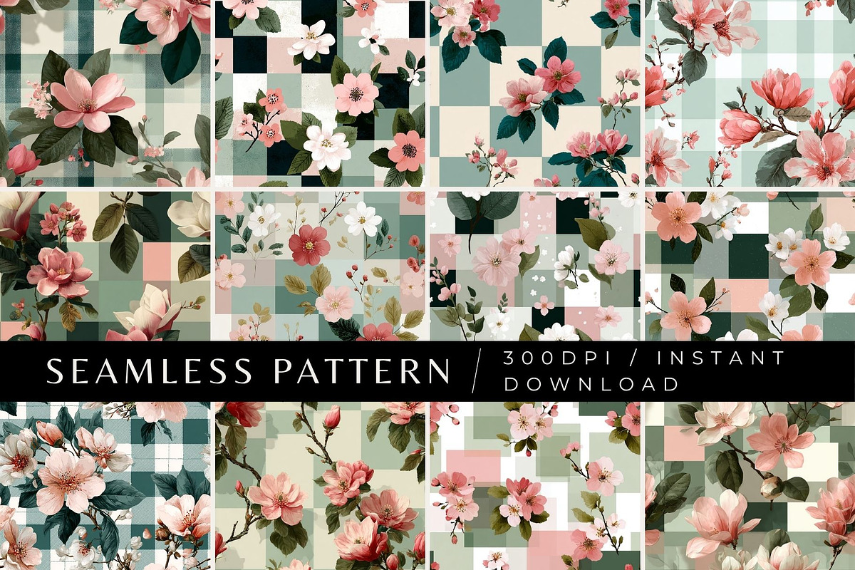 12 Faded Orchard Seamless Patterns, a Pattern Graphic by Inknfolly (Photo 1 of 7)