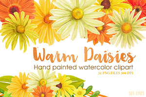 Warm Color Daisy Florals