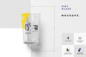 Pint Glass Printing Mockups