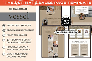 Vessel Squarespace Sales Template