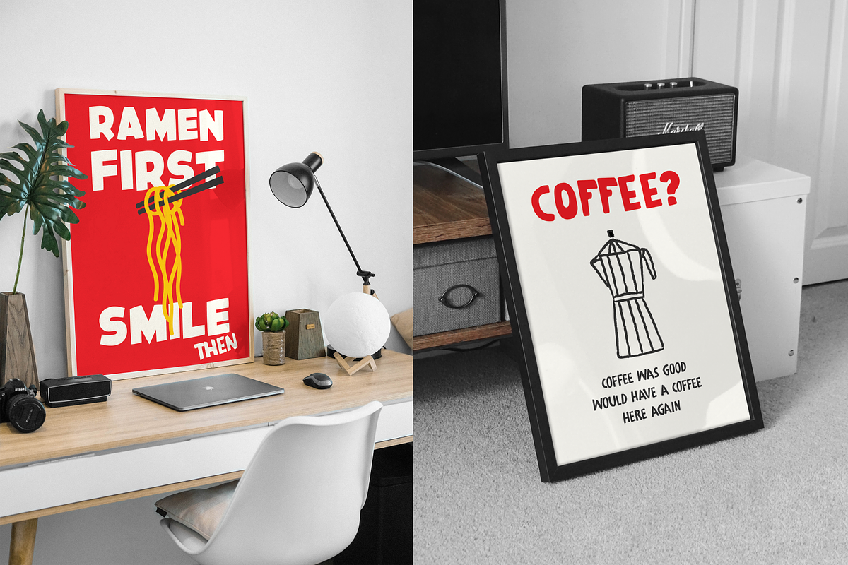 Coffee Shop Poster Wall Art Prints, an Object Graphic by digitalsbydepi (Photo 5 of 7)